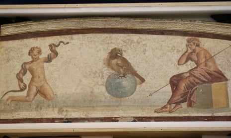Fresco on display in Rome