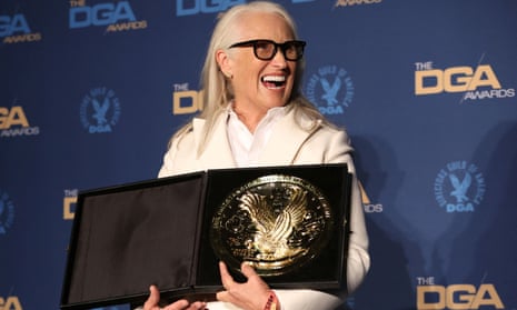 Jane Campion accepts a DGA Award in Beverly Hills on Saturday.