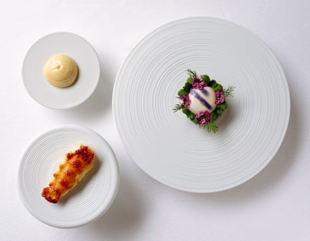 The langoustine, part of the 18-course tasting menu at Solstice, Newcastle: