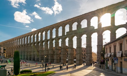The Roman aqueduct of Segovia.