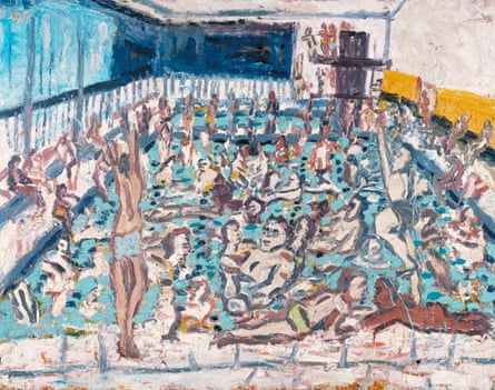 Leon Kossoff’s Children’s Swimming Pool, Autumn Afternoon (1971)