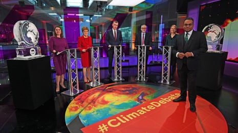 General election: party leaders debate climate emergency on Channel 4 – video highlights