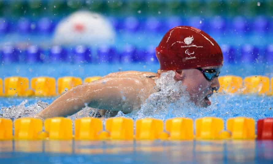 Ellie Robinson competes in the Women’s 50m Butterfly S6 Final in Rio.