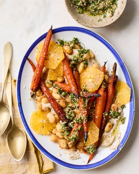 Sophie Wyburd’s sesame carrot, orange and crispy bean salad.