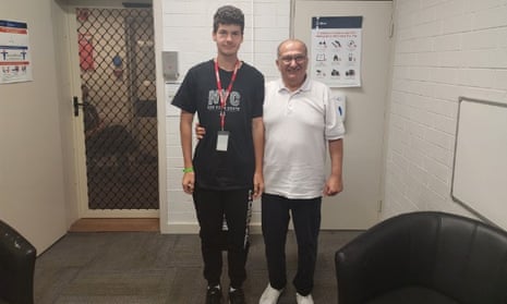 Tony Sami with his youngest son