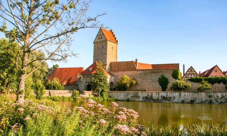 la ciudad medieval de Dinkelsbühl en la Ruta Romántica