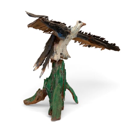 Ralph Griffin’s Eagle, 1988 (found wood, nails, paint).