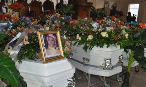 The funeral of Jesula Gelin, Vanessa Previl and Monique Vincent.