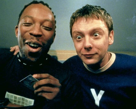 1999, human trafficShaun Parkes and John Simm in Buman Traffic (1999).