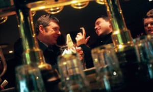 Workers from the City of London in a pub