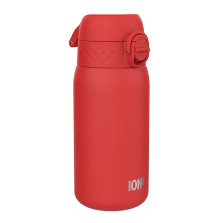 Ion8 stainless steel water bottle.