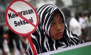 Indonesian protest against child sexual abuse
