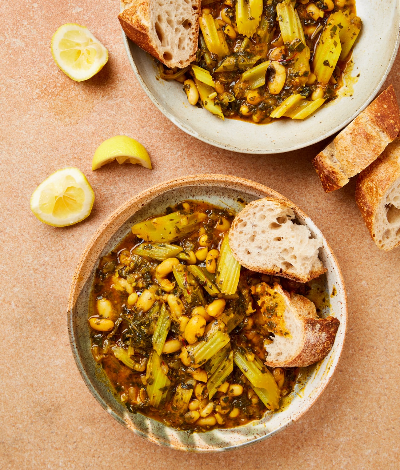 Meera Sodha's celery saffron and white bean stew.