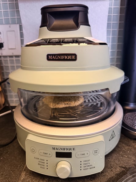 kitchen appliance cooking food on counter