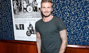 David Beckham with plenty of tats