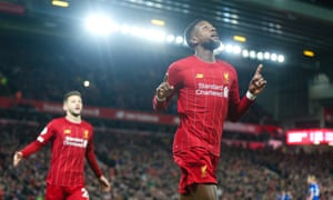 Divock Origi Leads Liverpool Feast To Raise Pressure On Everton S Silva Football The Guardian