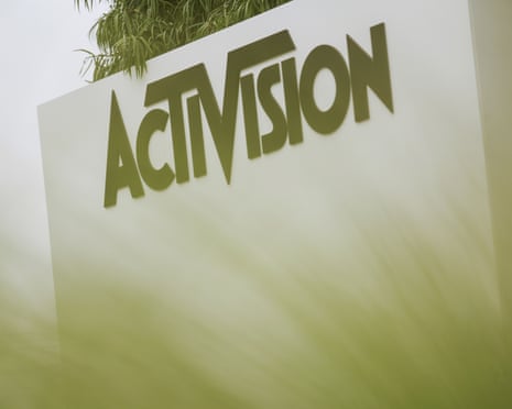 A sign for Activision Blizzard