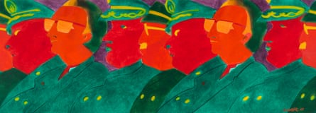 The Parrots, 1987, by Beatriz González.