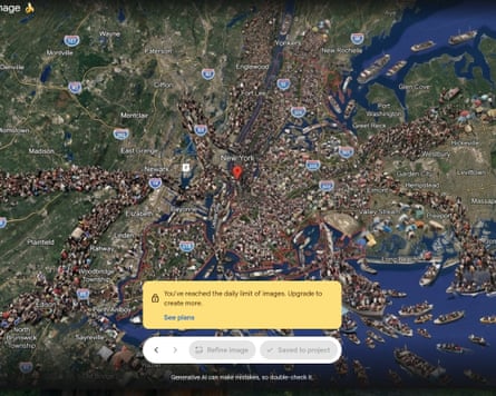 Google Maps screengrab with AI overlay