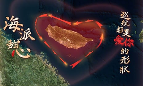 From China with love: coastguard's 'creepy' message to Taiwan during military drills | Taiwan | The Guardian