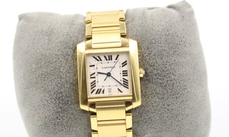 Cartier gold watch sold by British Heart Foundation charity shop