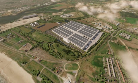A rendering of Britishvolt’s planned electric vehicle plant in Blyth, Northumberland.
