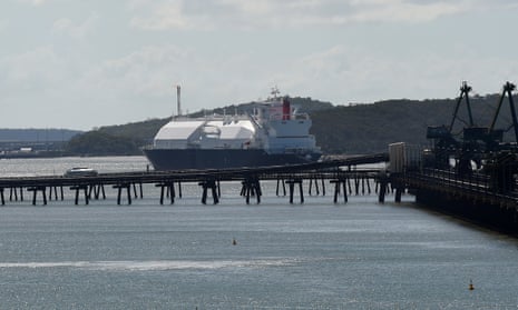 LNG tanker at Gladstone Port