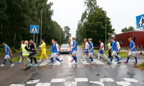Before matches at the KFUM Arena, teams have to cross a zebra crossing from the dressing rooms to the 3,000 capacity stadium.