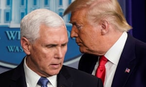 Donald Trump passes Mike Pence during a news conference at the White House on Saturday.