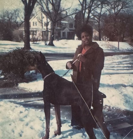 Tanya Smith with her family’s dog, Black Power
