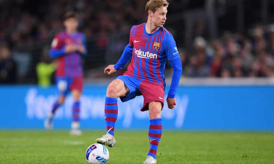 Frenkie de Jong, joueur de Barcelone sur le ballon.