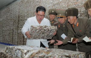 Kim Jong-un visits a fishery station at an undisclosed location in North Korea