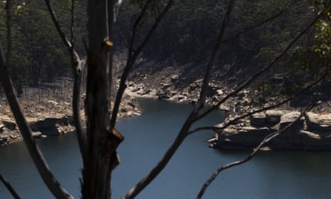 Warragamba Dam in Sydney. Australia’s public drinking water quality is under threat from bushfires.