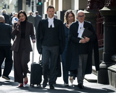 The prosecution team arrive at court in Melbourne on Thursday