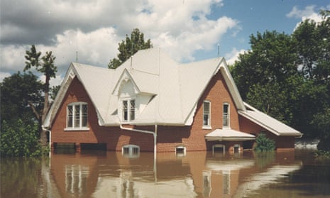 A home in old Valmeyer submerged by the flood.