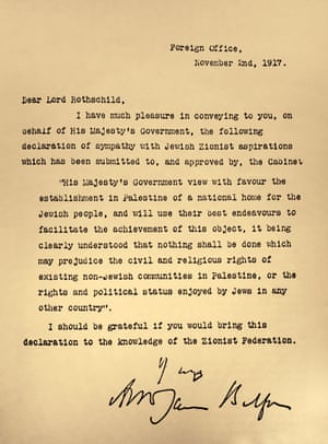 The Balfour declaration