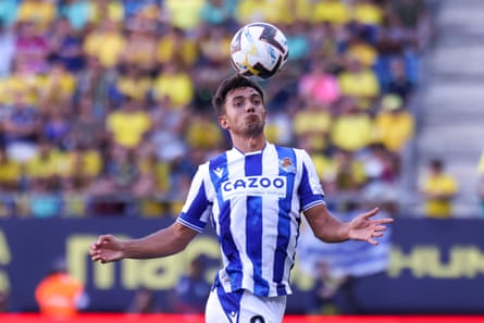 Martín Zubimendi playing for Real Sociedad
