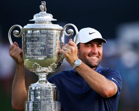 Scottie Scheffler plays down career grand slam talk after 'sweet' US PGA success | Golf | The Guardian
