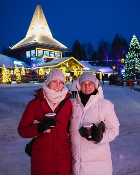 Hannah and Christine Schlicker in Santa Claus Village