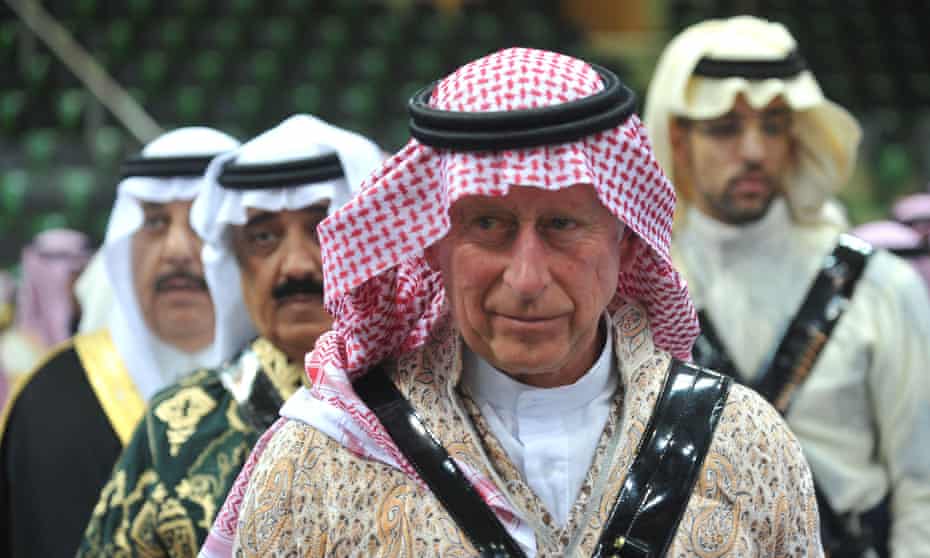 Prince Charles on a visit to Riyadh, Saudi Arabia, in 2014.