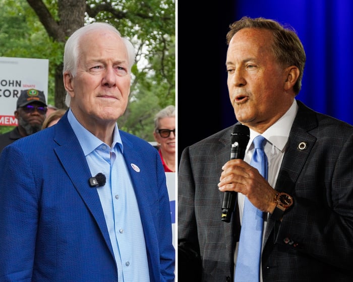 Cornyn fights to hold Texas Senate seat in runoff with Trump-backed Paxton – US politics live