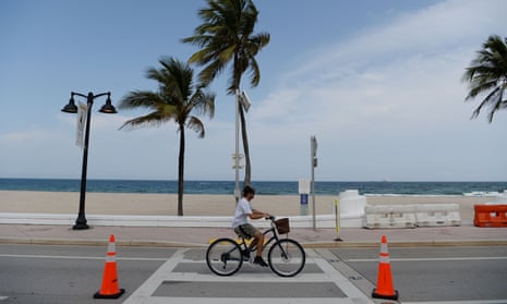 Fort Lauderdale Beach as businesses begin to reopen in Florida on Tuesday.