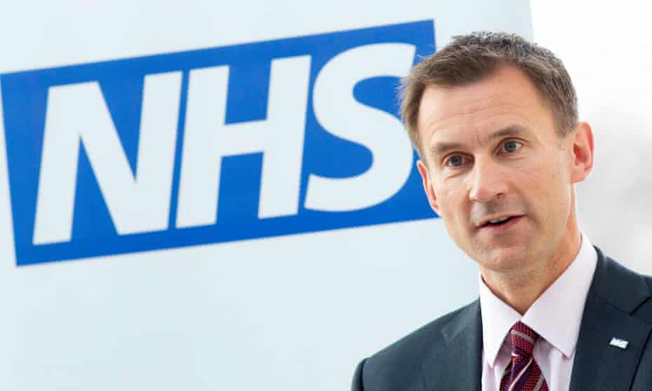 The health secretary, Jeremy Hunt, claims there is a ‘Monday to Friday’ culture in the NHS.