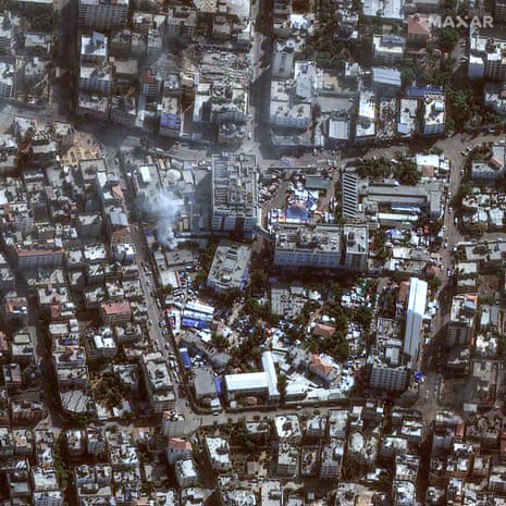 A satellite image shows al-Shifa hospital on 11 November.