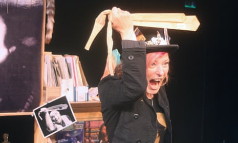 Daisy Campbell performing her show Pigspurt’s Daughter at Hampstead theatre, London.