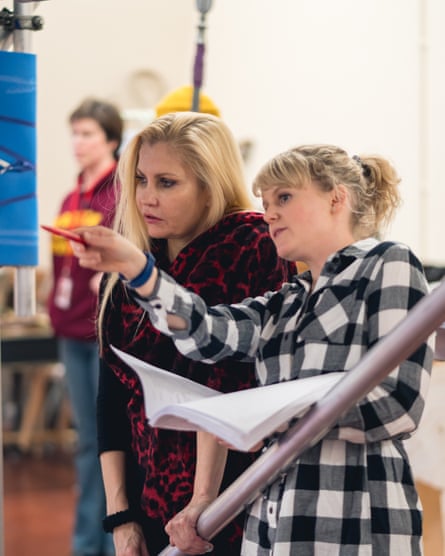 Karina Jones, left, with Shannon Yewcroft in RSC rehearsals for As You Like It.