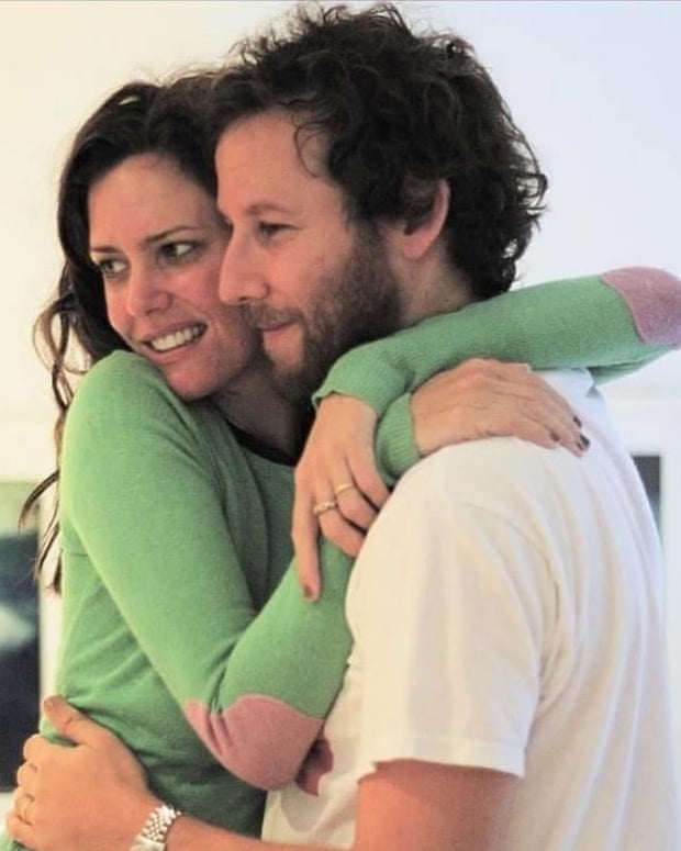 Actor Ione Skye embraces husband musician Ben Lee