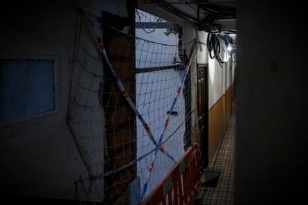 Damage caused by the construction work.