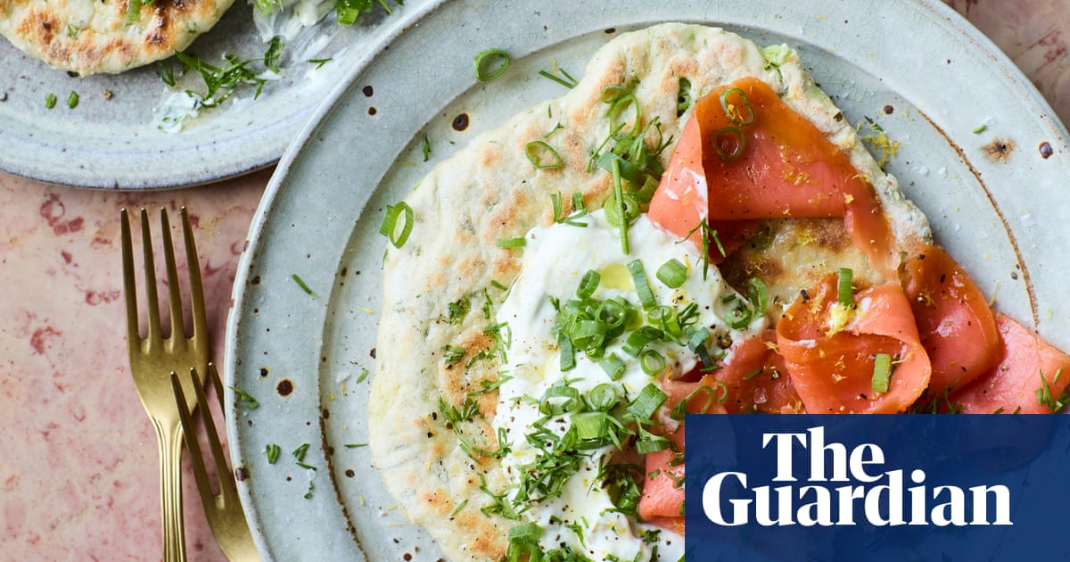 Georgina Hayden's recipe for spring onion flatbreads with smoked salmon