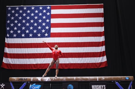 Simone Biles competes on the balance beam during the Sr. Women’s 2016 Secret U.S. Classic at the XL Center on June 4, 2016 in Hartford, Connecticut
